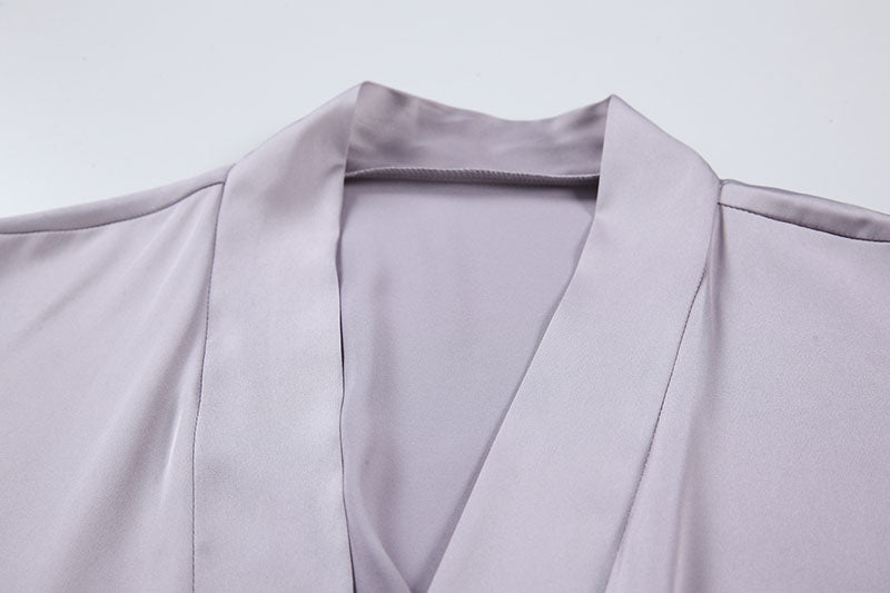 Soft Purple Winter Rose Night Dress & Rob