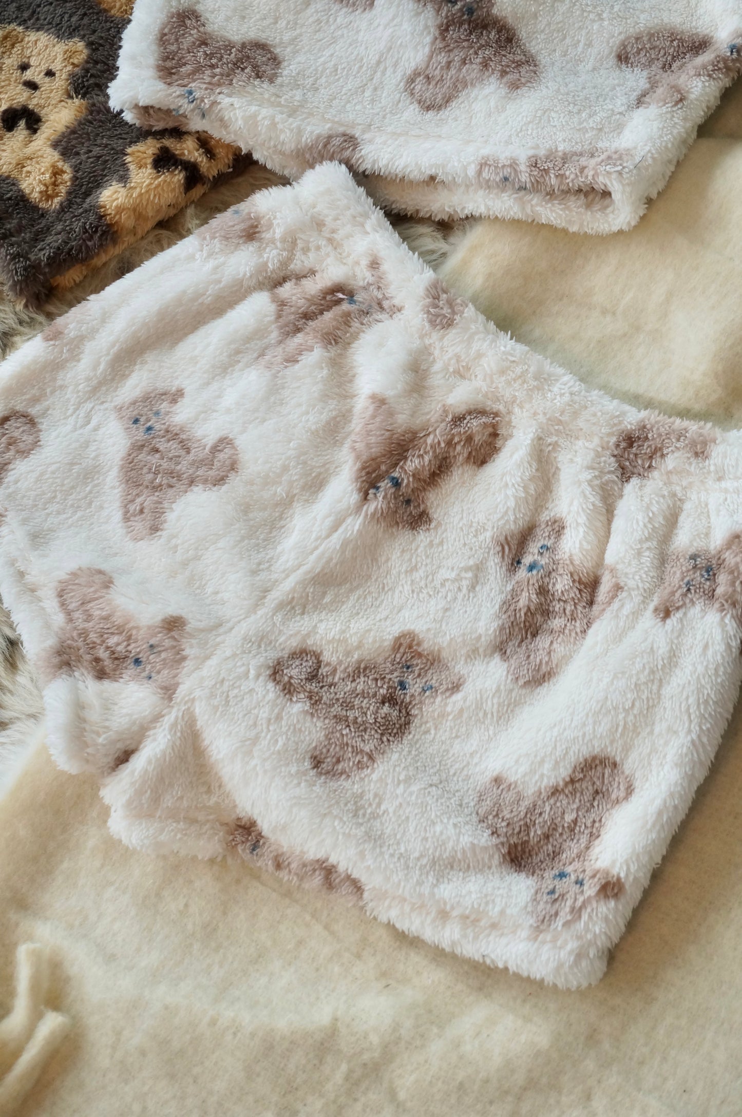 Teddy Hug pajamas set-Cloudy White