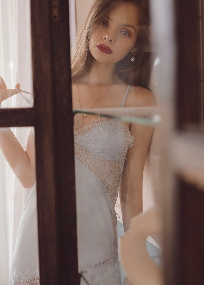 Parisa Night Dress-Skyblue