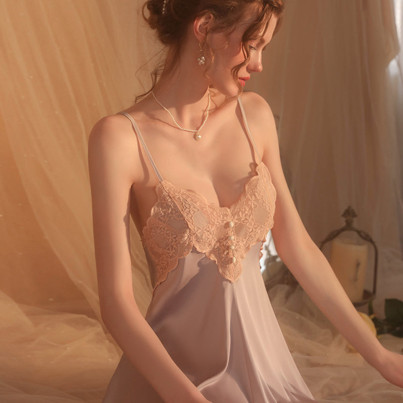 Soft Purple Winter Rose Night Dress & Rob
