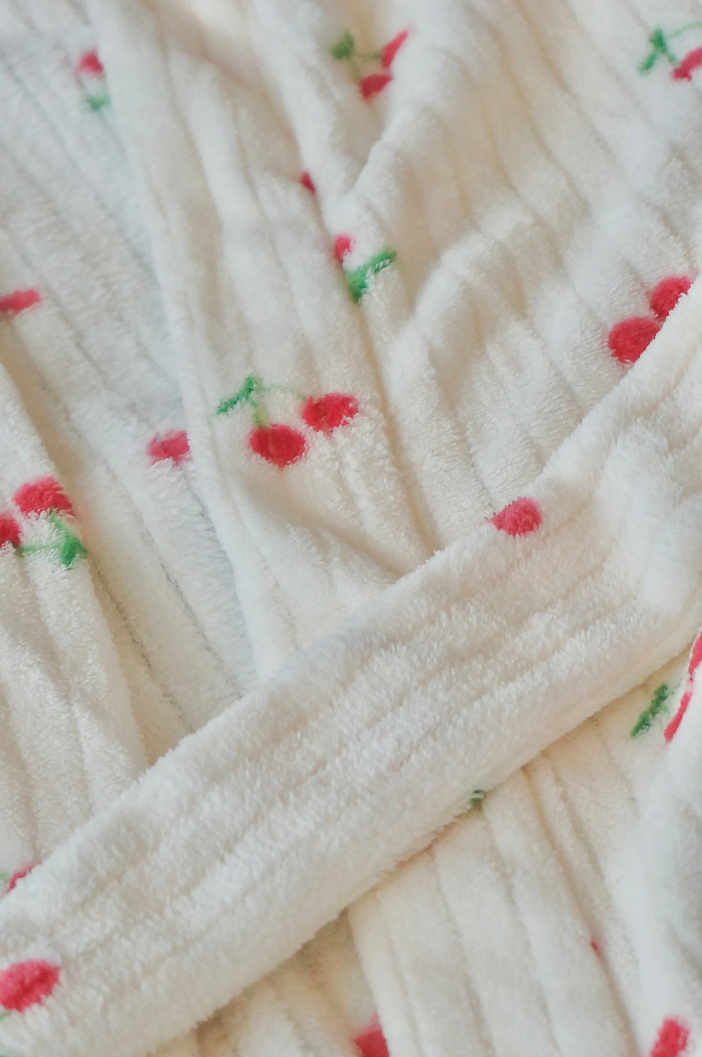 Bunny Fluffy Cherry Print Robe
