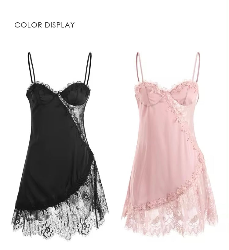 Viola Black Slip Dress