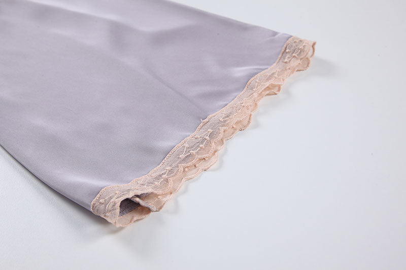Soft Purple Winter Rose Night Dress & Rob