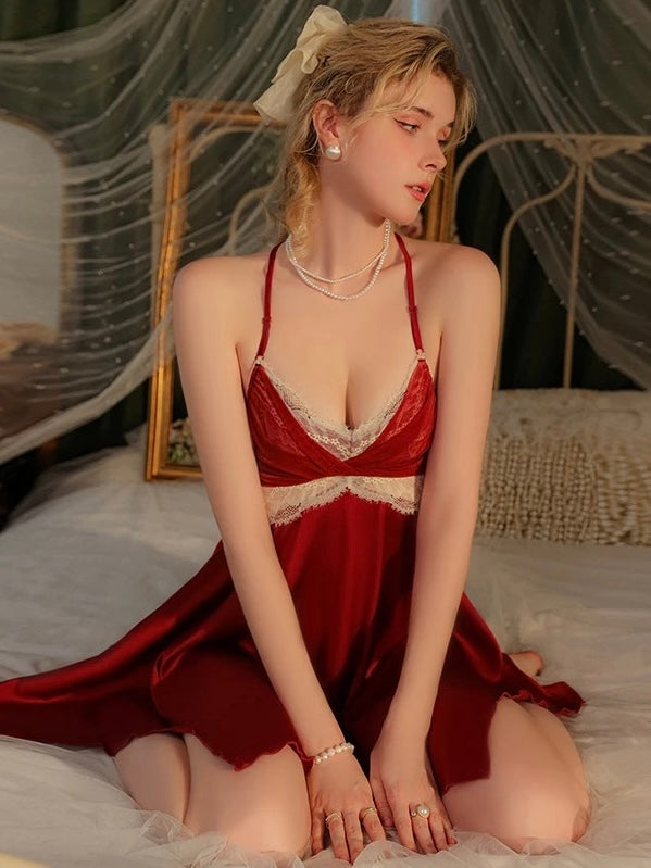 Sweet Rosé Nightdress - Red