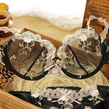 Summer Lace Embroidered Corset Bra And Panty Set Back With Thin Pad Push Up  Sexy Womens Underwear From Xiaofengbao, $27.62